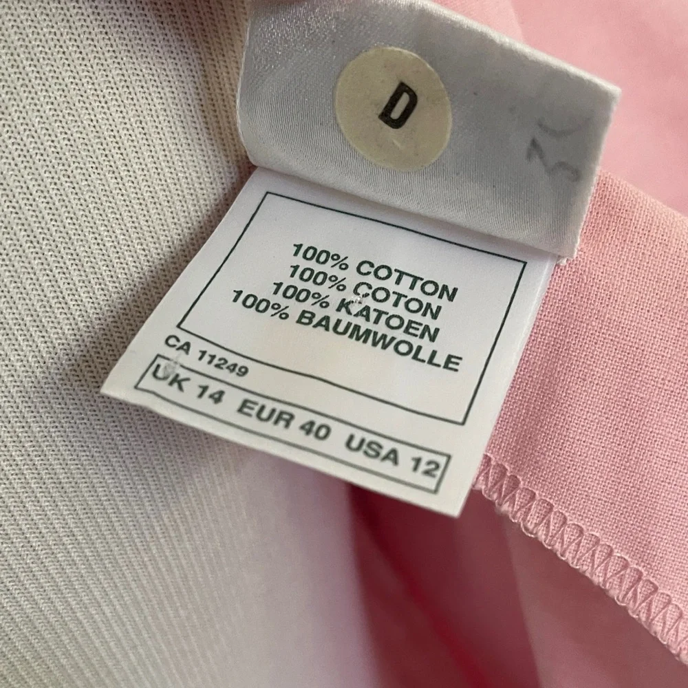 Vintage Laura Ashley Pink Puff Sleeve Prairie Dress size 12 - Picture 9 of 10